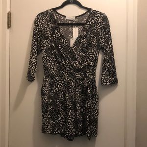 Knit printed romper NWT